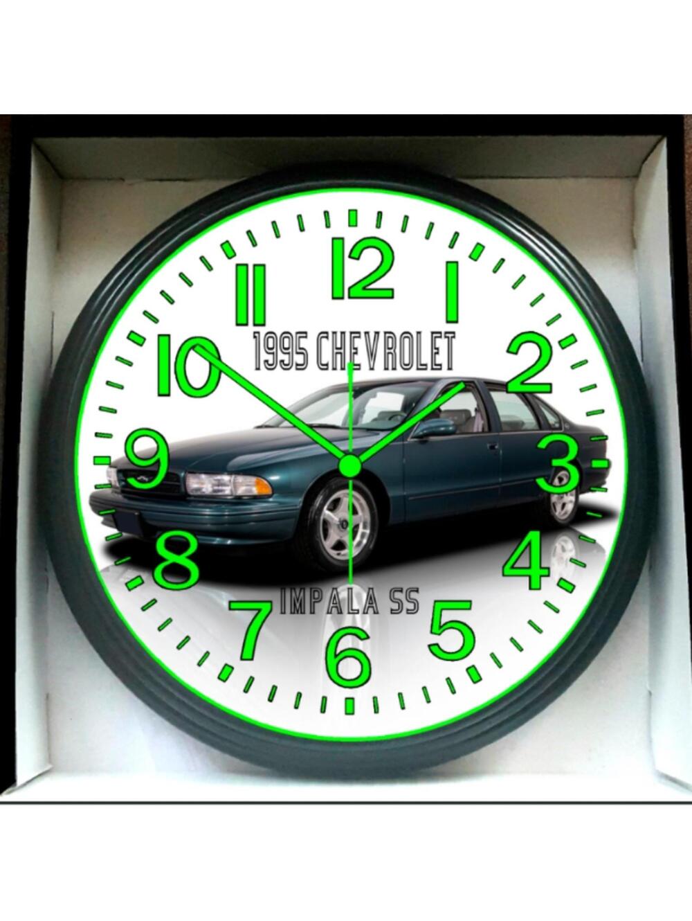 1995 Chevy Chevrolet Impala SS Super Sport Glow In The Dark Wall Clock New!